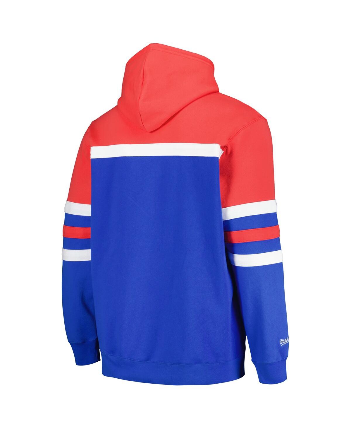Mitchell & Ness Men's Royal/red La Clippers Head Coach Pullover Hoodie In Royal,red