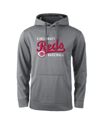 Dunbrooke - Men's Heather Gray Cincinnati Reds Champion Pullover Hoodie