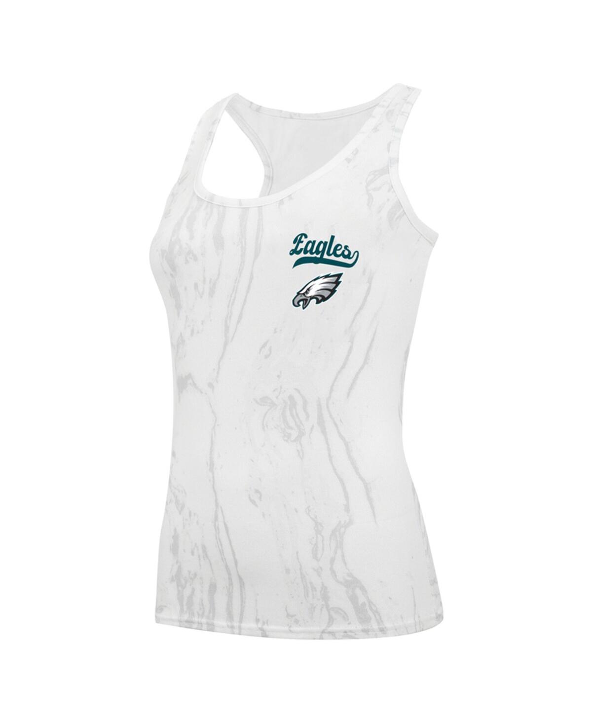 Concepts Sport Women's 2-piece White Philadelphia Eagles Plus Size Quartz Tank Top And Shorts Set In White