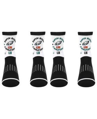 Starter - Big Boys and Girls Philadelphia Eagles Super Bowl LIX Champions Two-Pack Circle Quarter Socks Set