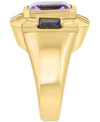 EFFY&reg; Amethyst (5 ct. t.w.) & Tanzanite (2-1/2 ct. t.w.) Statement Ring in 14k Gold-Plated Sterling Silver