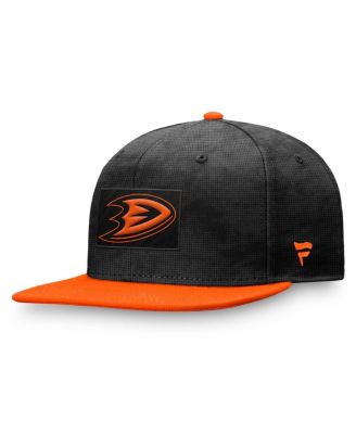Fanatics - Men's Black/Orange Anaheim Ducks Authentic Pro Rink Snapback Hat