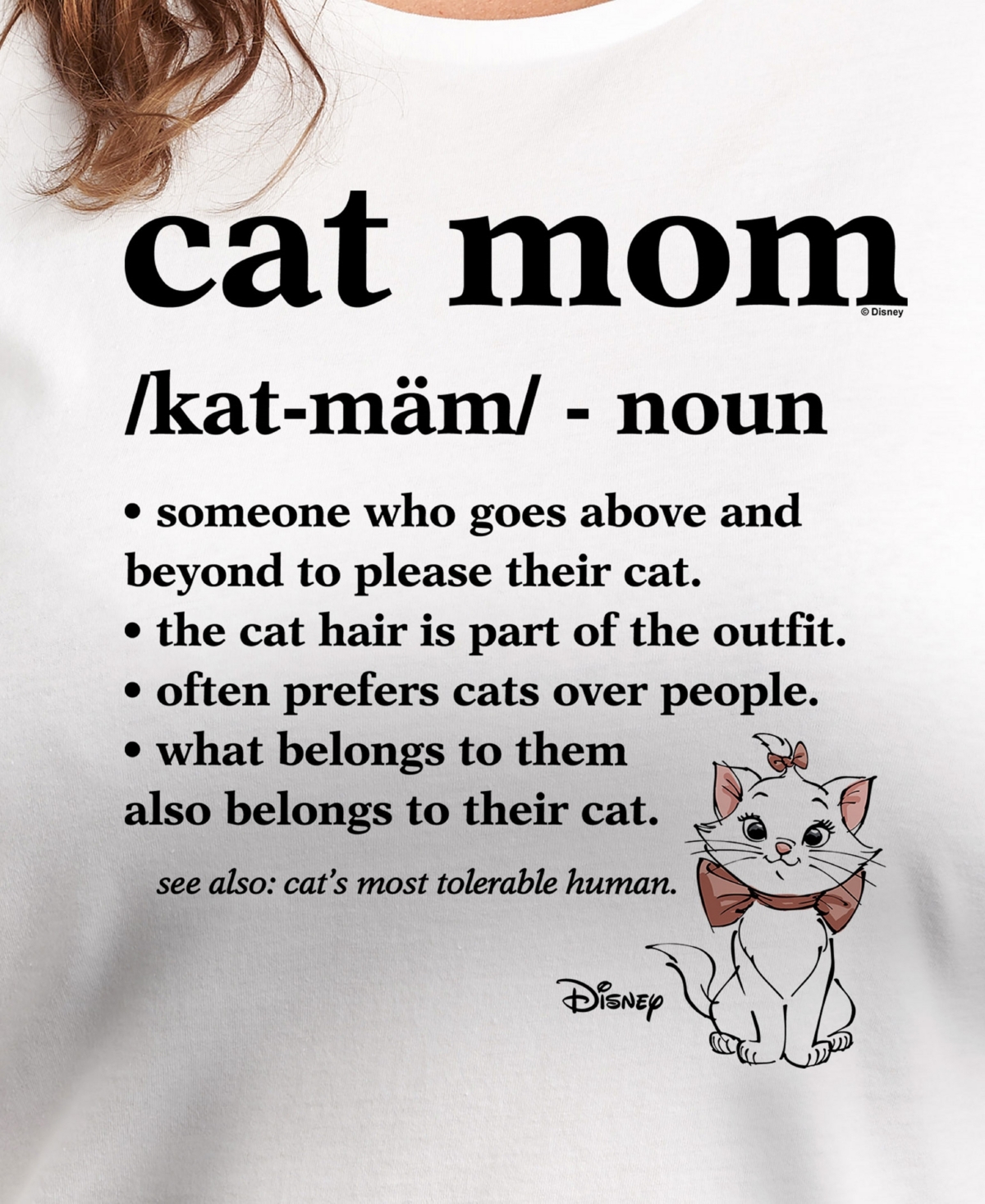 Hybrid Apparel Trendy Plus Size The Aristocats Cat Mom Graphic Crew Neck T-shirt In White