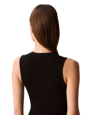 Women's Rib-Knit Sleeveless Midi Dress
