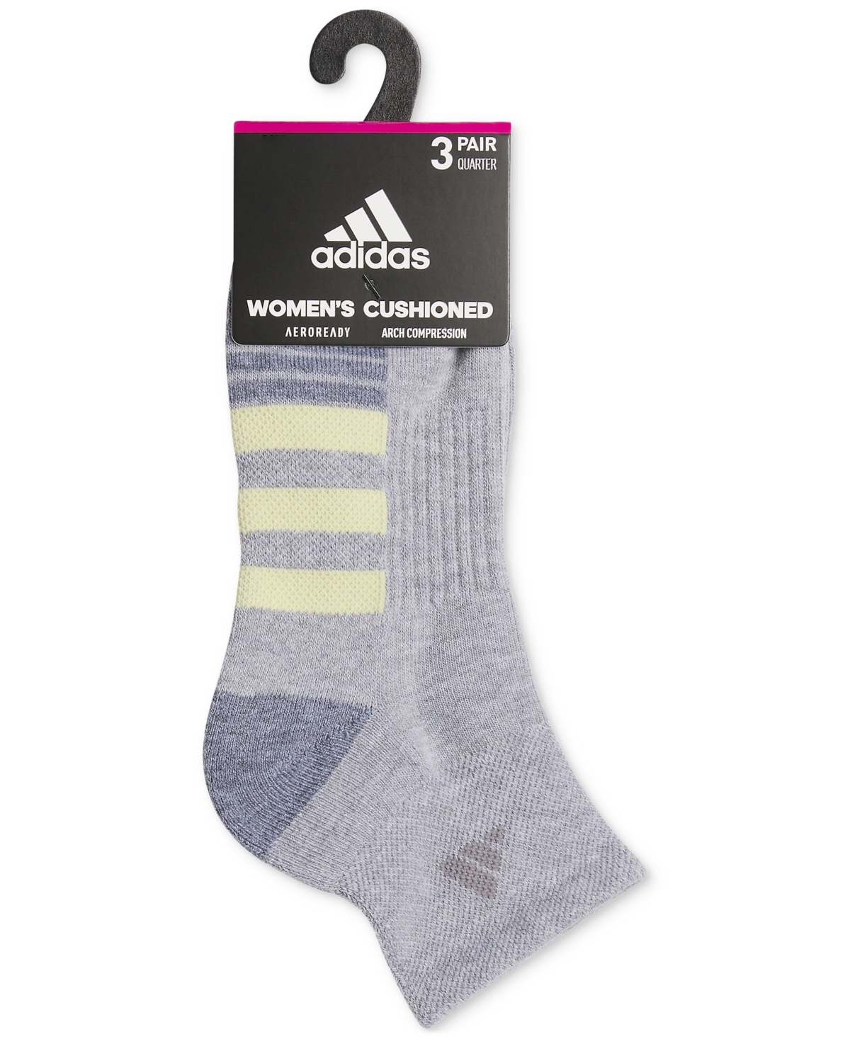 ADIDAS ORIGINALS WOMEN'S 3-PK. CUSHIONED 3.0 QUARTER SOCKS 5159152A 