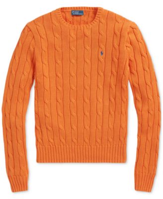 Women's Cable-Knit Cotton Crewneck Sweater