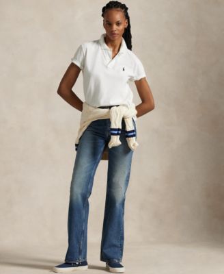 Women's Classic-Fit Mesh Polo Shirt