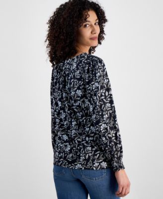 Petite Gram Floral Long-Sleeve Top