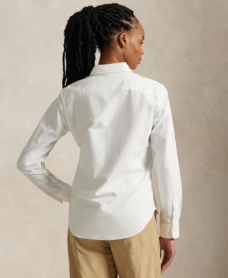 Women's Slim-Fit Striped Oxford Shirt