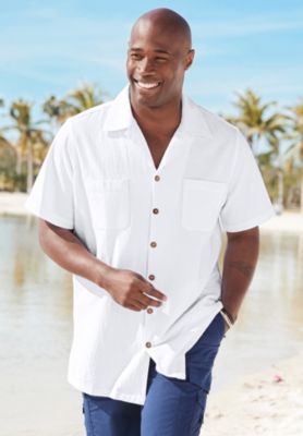 Big & Tall Gauze Camp Shirt