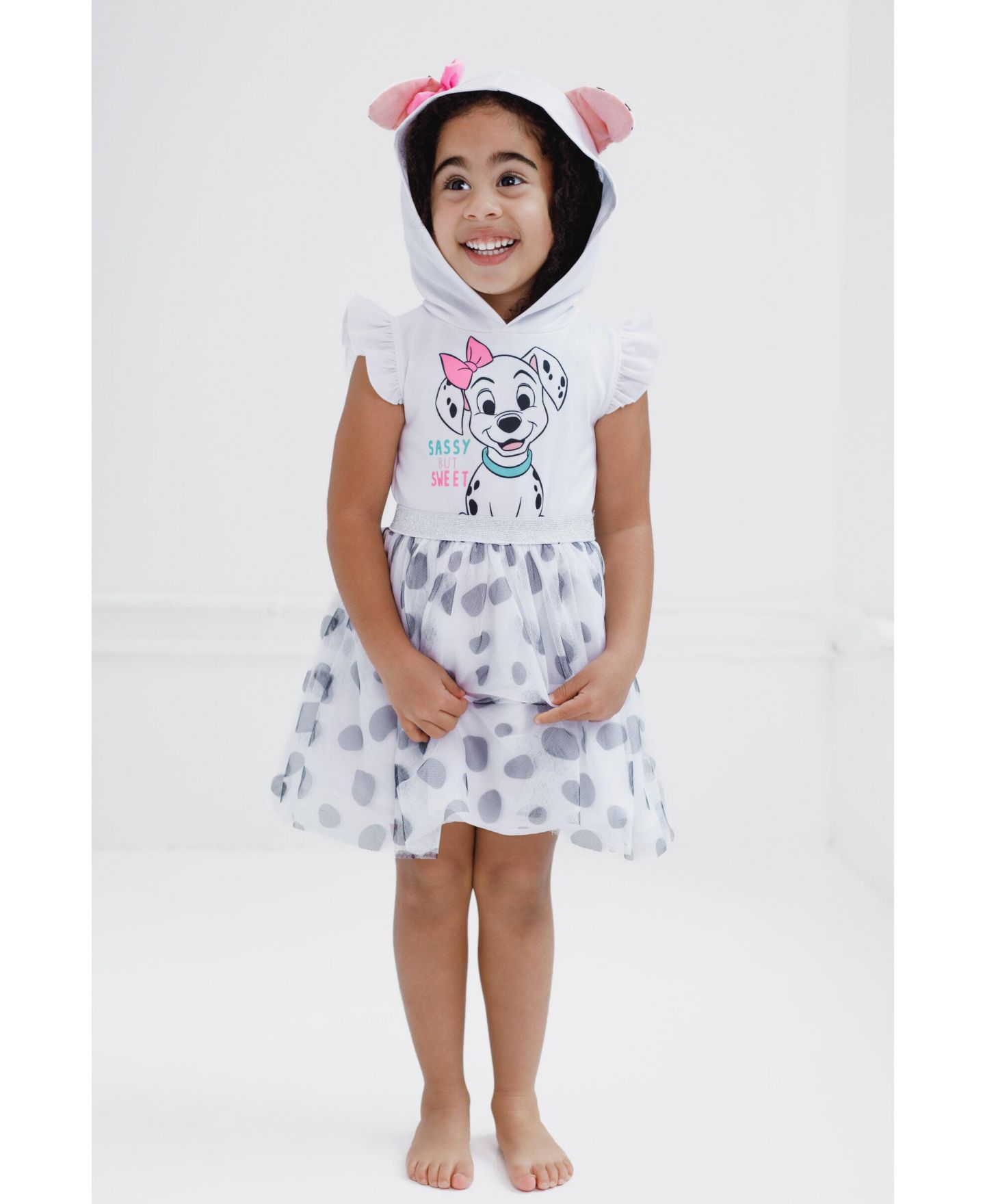 Платье 101 Dalmatians Lilo & Stitch Minnie Mouse Mesh Cosplay Dress для девочек-малышей, цвет: Белый — фото 6