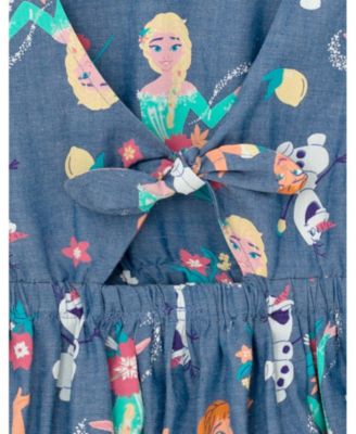 Toddler Girls Disney Minnie Mouse Mickey Mouse Daisy Lilo & Stitch Princess Belle Ariel Chambray Skater Dress 