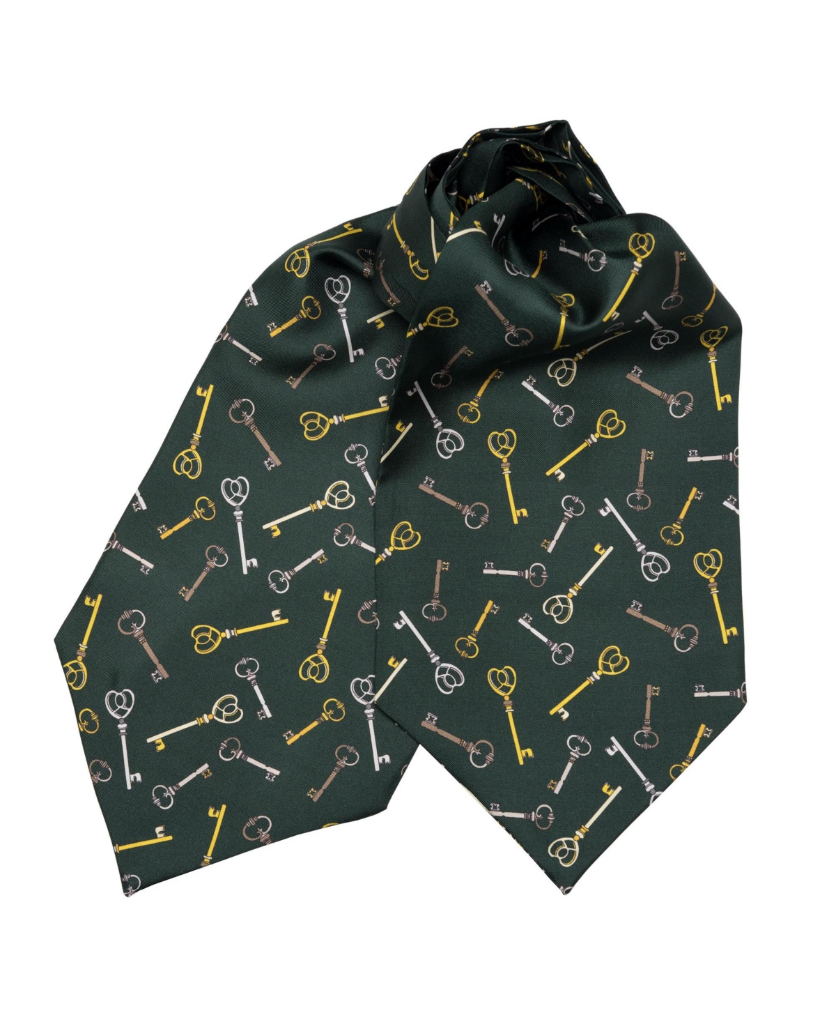 Men's Castel Sant'Angelo - Silk Ascot Cravat Tie for Men - Navy blue