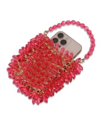 Woman's Lively Dripped Crystal Mini Pouch Crossbody