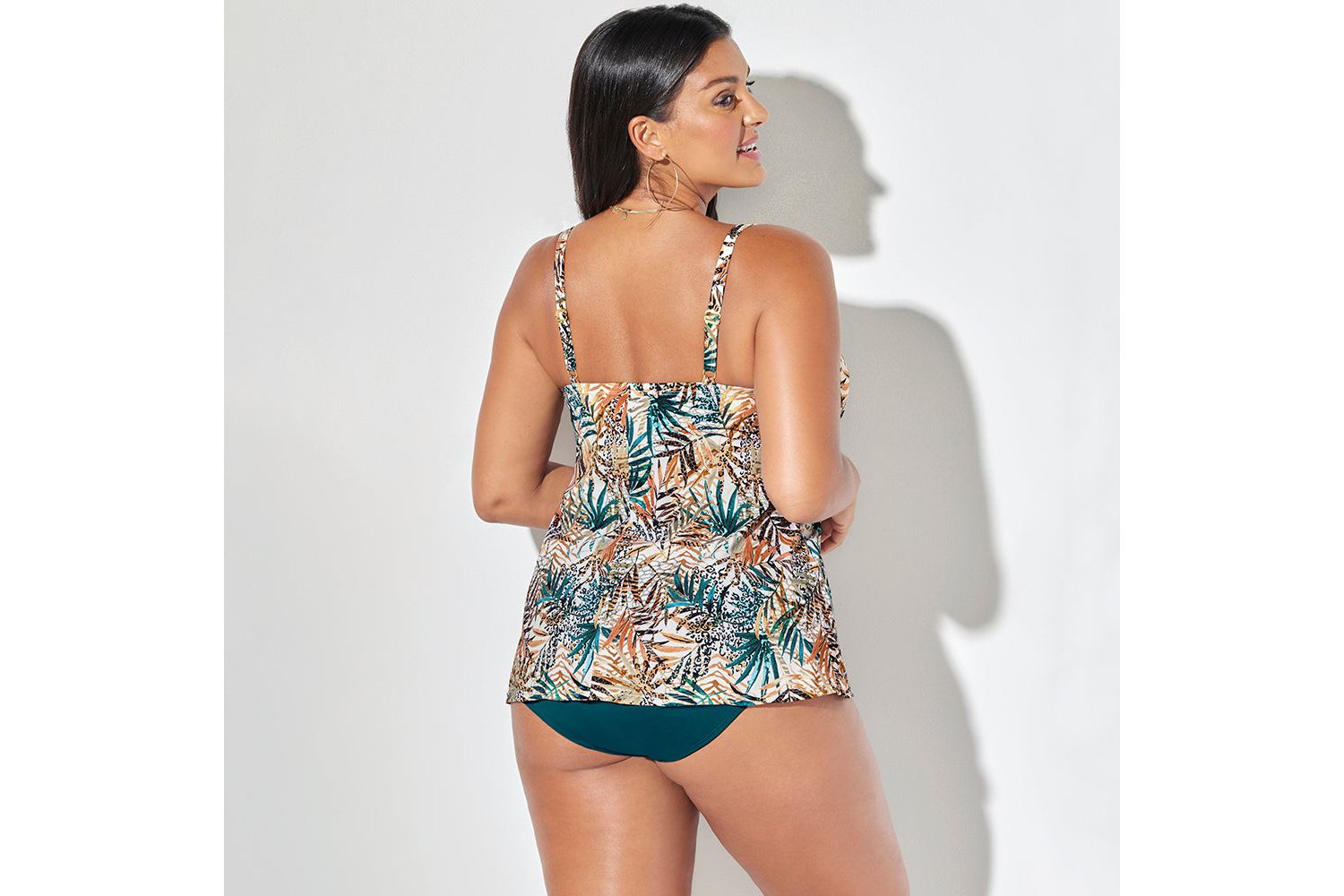 Women's Bra Faux Flyaway Underwire Tankini Top
