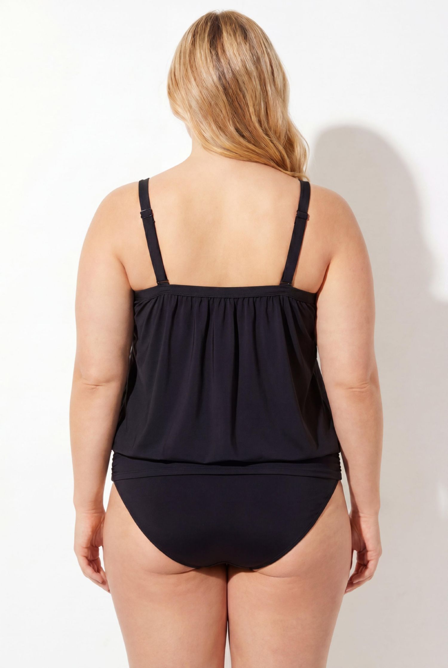 Women's Bandeau Blouson Tankini Top