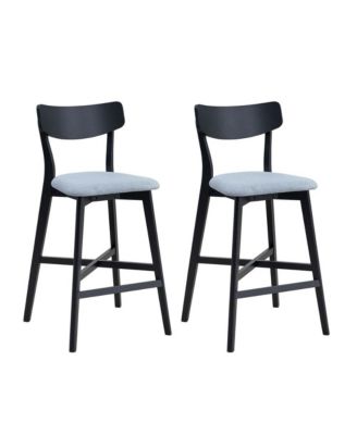 Set of 2 28.5 Inch Solid Wood Kitchen Island Chairs for Home, Bar, or Pub- Bar Stools