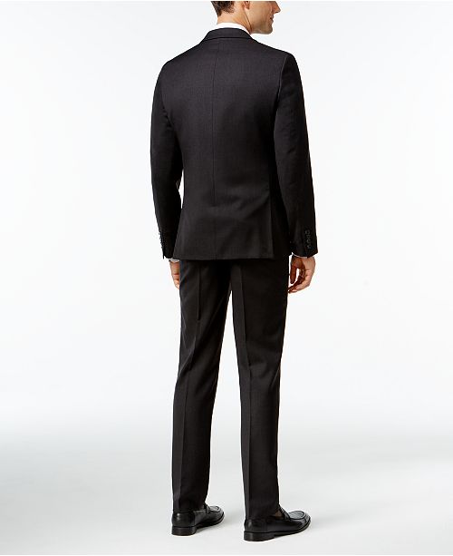 Bar III Charcoal Solid Extra SlimFit Suit Separates Suits & Tuxedos