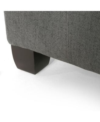 Storage Ottoman with Button-Tufted Lid, Upholstered Square Ottoman Bench for Living Room, Bedroom, Entryway
