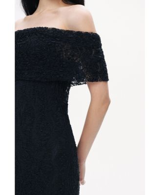 Women's Off-The-Shoulder Lace Maxi Dress