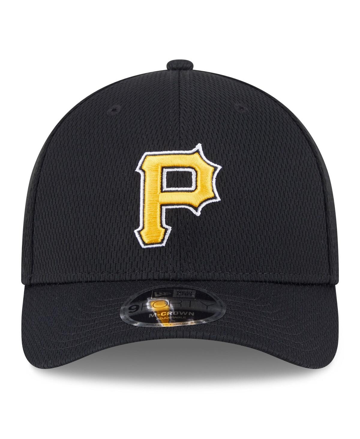 NEW ERA MEN'S BLACK PITTSBURGH PIRATES 2025 MLB CLUBHOUSE 9FORTY ADJUSTABLE HAT 