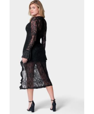 Women's Slit Lace Dress