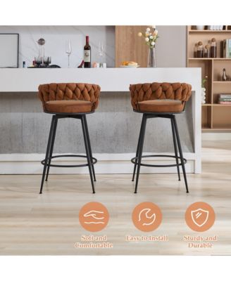 28 inch Set of 3 metal Modern Counter Height Bar Stools set