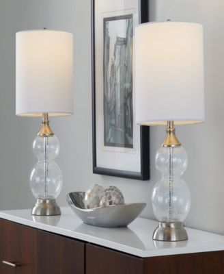 Belle 20" Glass Accent Lamp, Set of 2