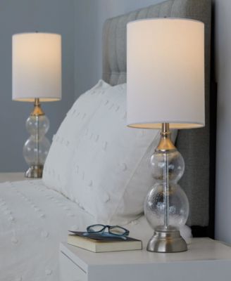 Belle 20" Glass Accent Lamp, Set of 2
