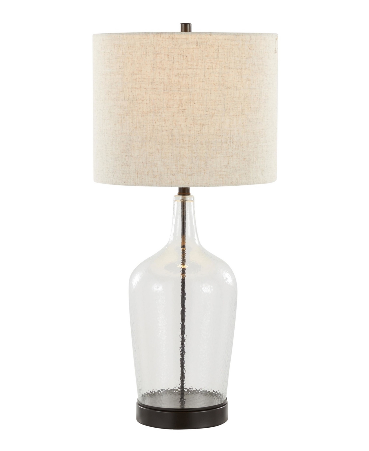 Lumisource Botella 28" Glass Table Lamp, Set Of 2 In Clear,black