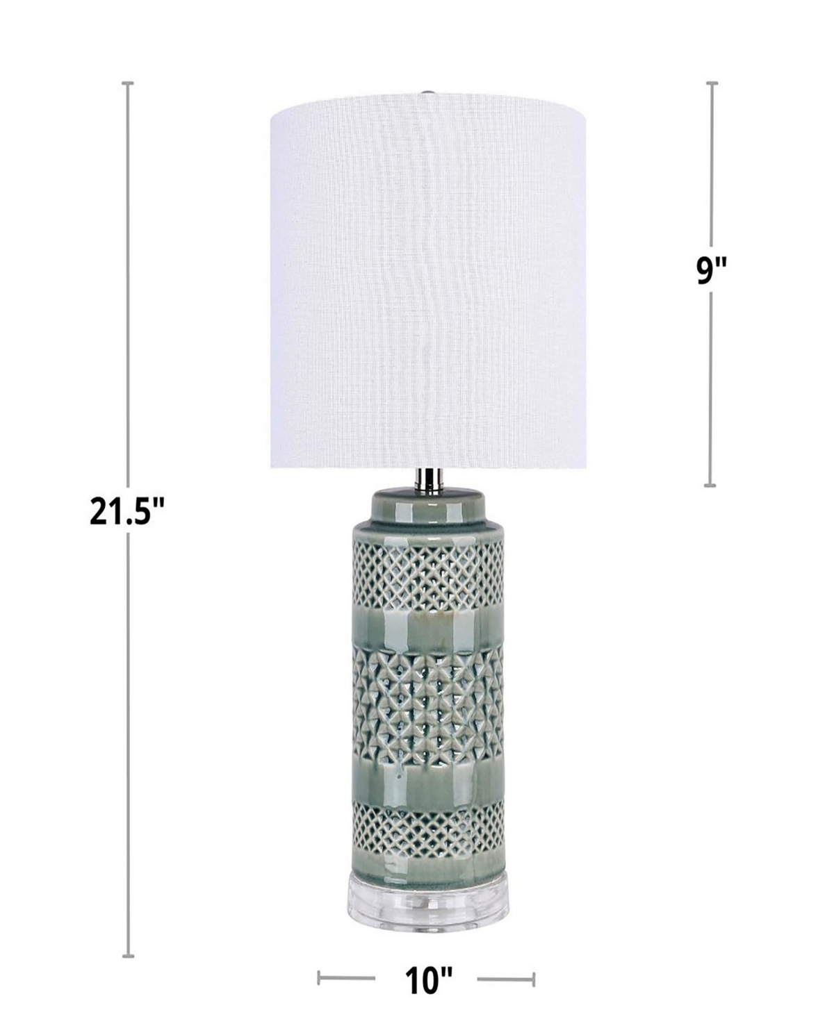 Lumisource Casa 21" Ceramic Table Lamp, Set Of 2 In Opal Gray,white