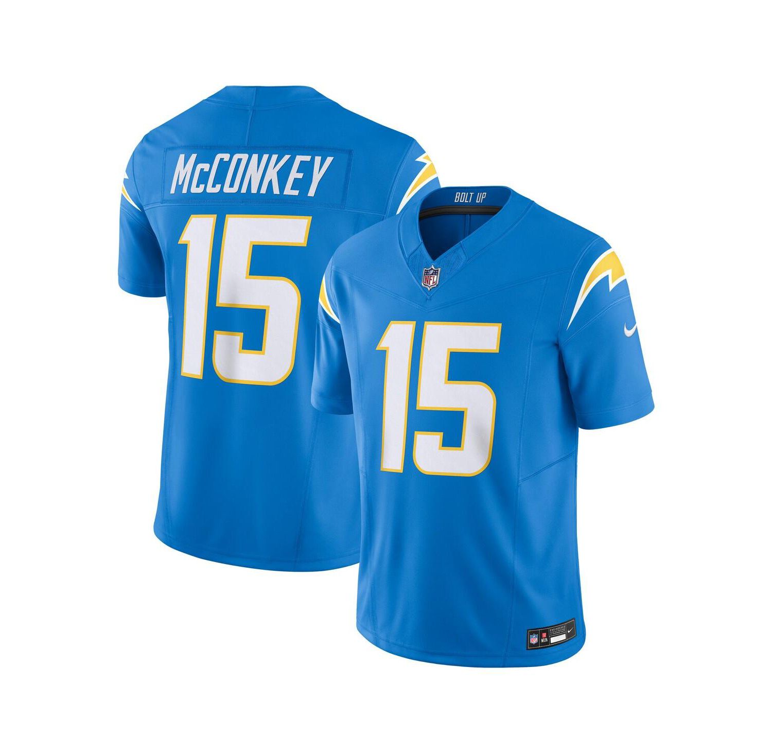 Men's Ladd McConkey Powder Blue Los Angeles Chargers Team Vapor F.U.S.E. Limited Jersey