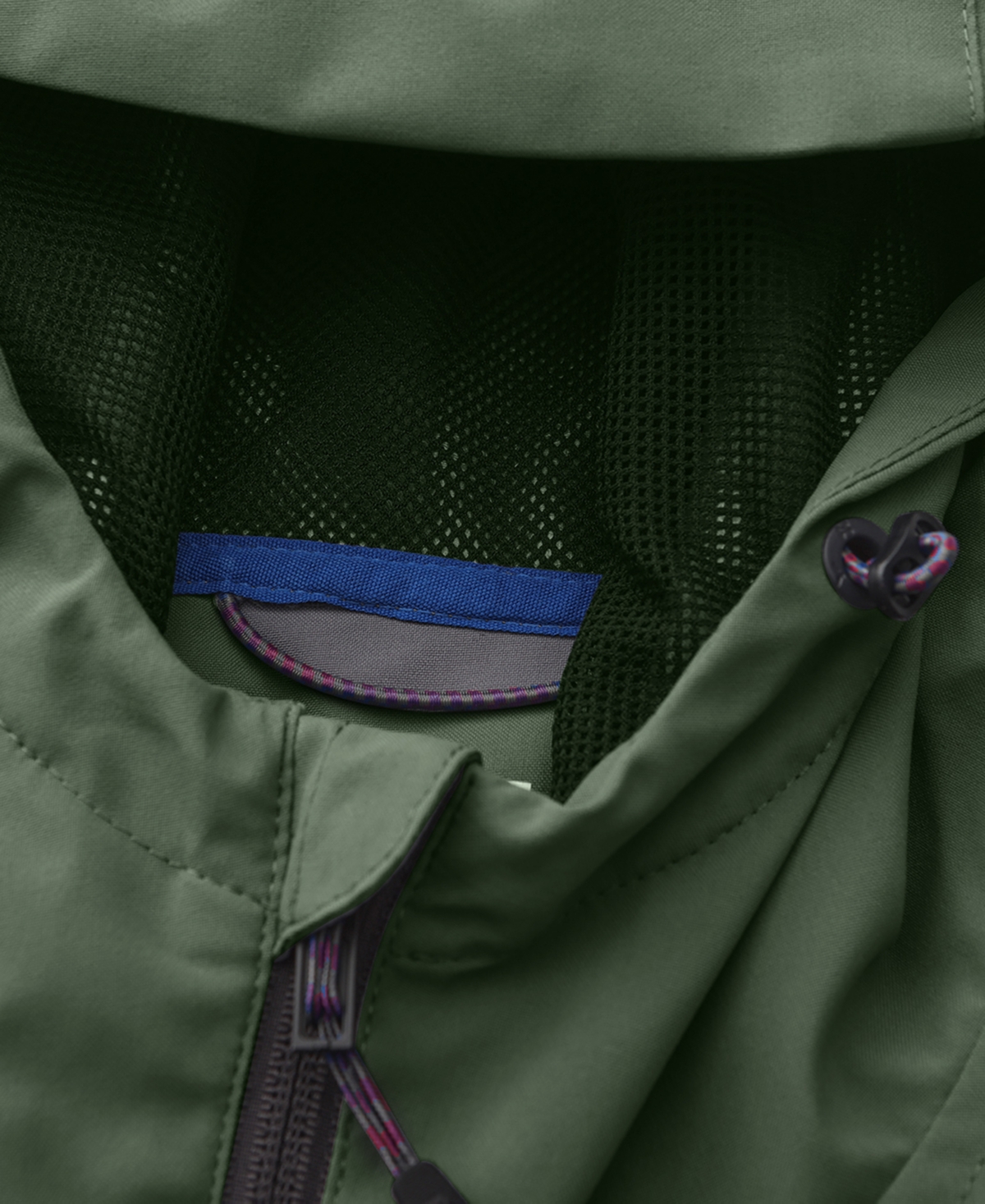 Hawke & Co. Men's All-season Lightweight Stretch Hooded Rain Jacket In Black Forest