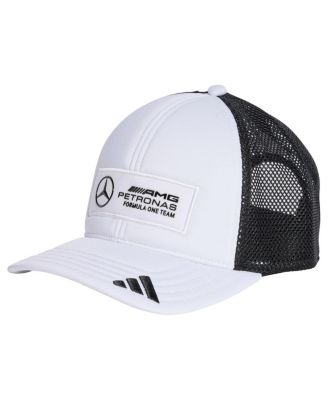 adidas - Men's White Mercedes-AMG Petronas F1 Team Team Wear Trucker Adjustable Hat