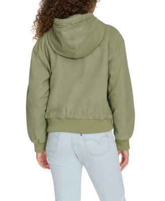 Women's Relaxed Workwear Hooded Bomber Jacket