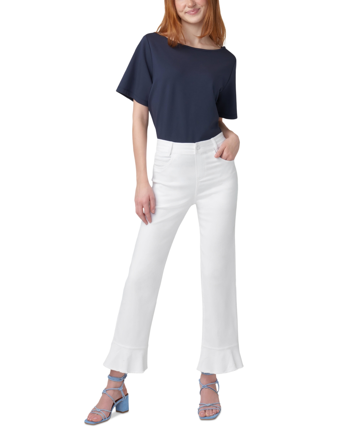 Hue Essential Denim Legging In White In White