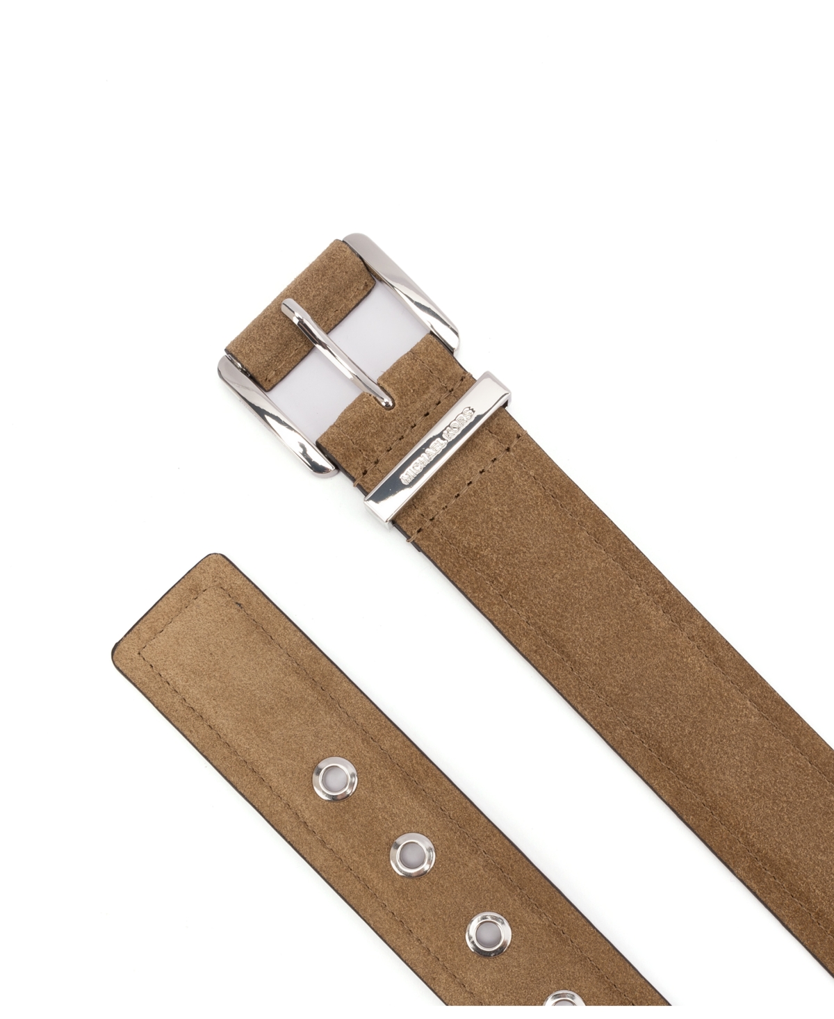 Michael Kors 42mm Suede Belt In Husk