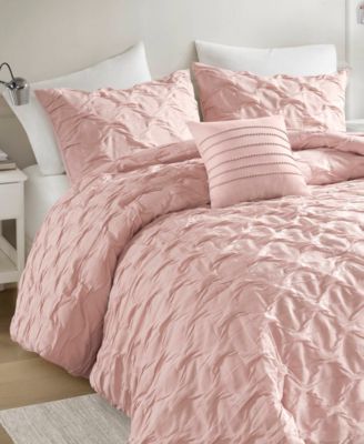 Bailey Diamond Pucker Woven 4-Pc. Comforter Set, Full/Queen