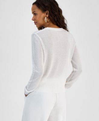 Petite Button-Front Cardigan