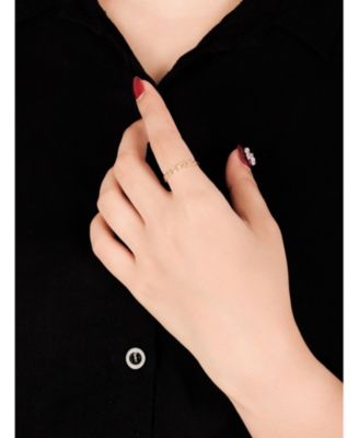 Figaro Link Ring in 14K Gold, Size 6, approx. 1.2 grams.