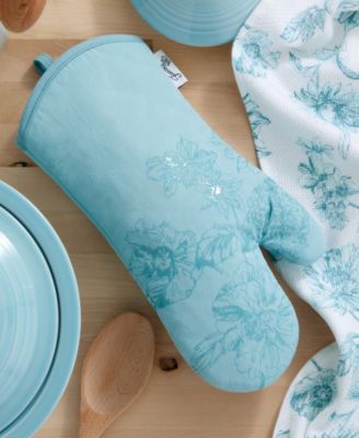 Botanical Floral Cotton Oven Mitt, 7" x 13"