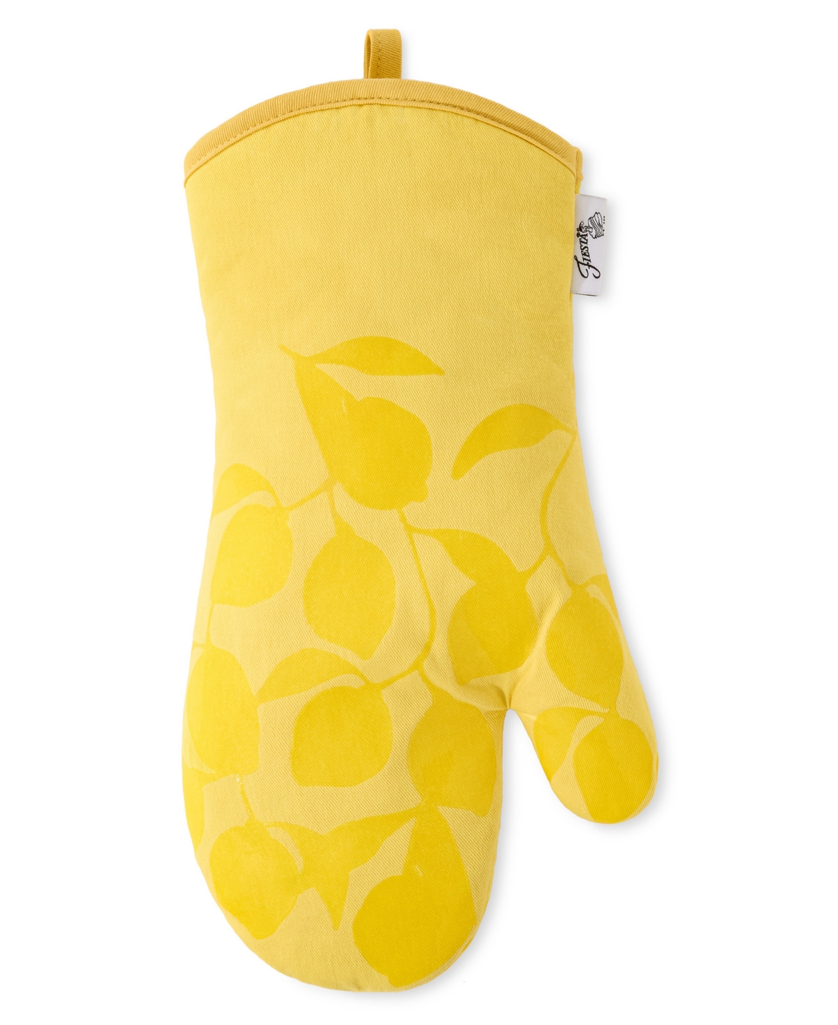 Lemon Vine Cotton Oven Mitt, 7" x 13" - Sunflower Yellow