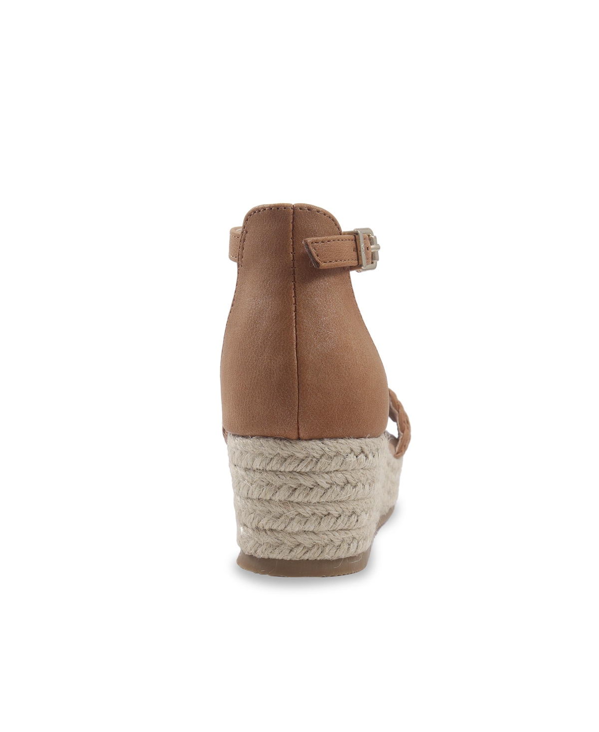 Marc Fisher Toddler And Big Girls Marren Web Wedge Shoe In Cognac