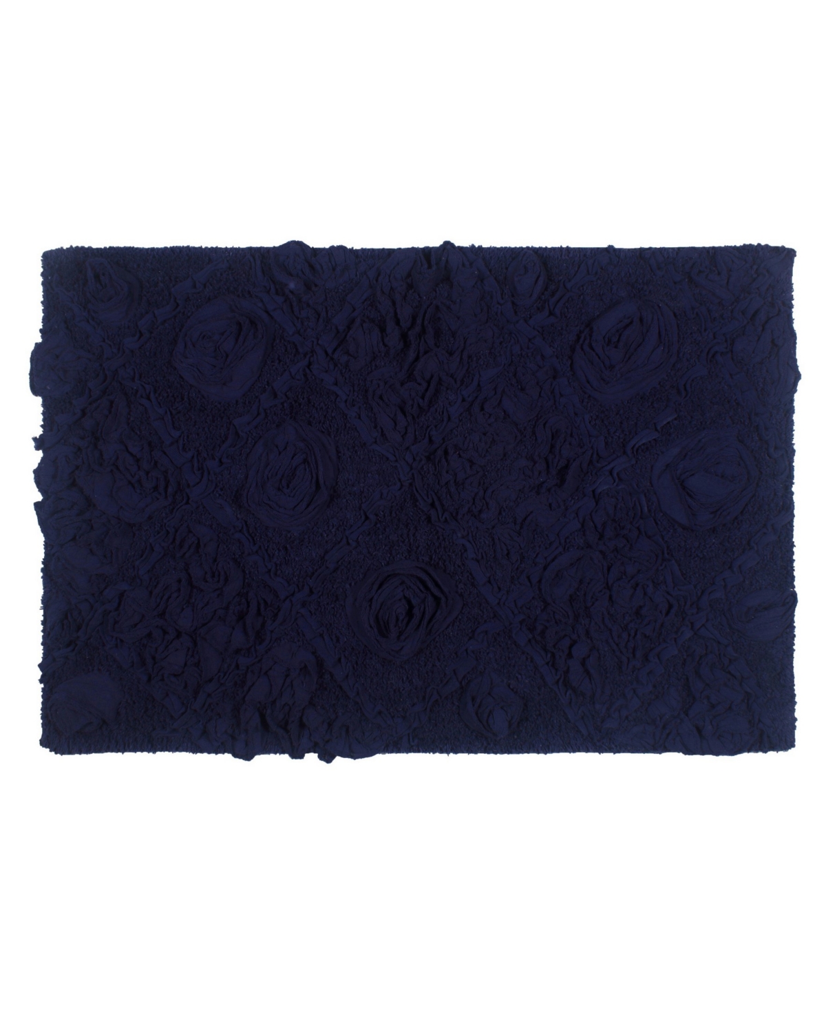 Home Weavers Modesto Bath Rug, 21" X 34" In Navy Blue