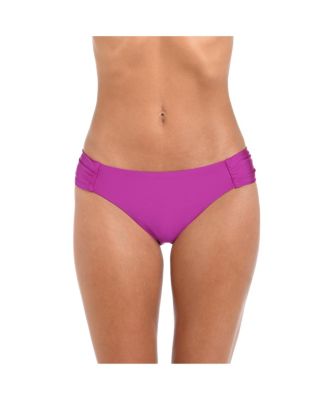 Women's Bottoms Swim Sunshine Solids Shirred Side Hipster