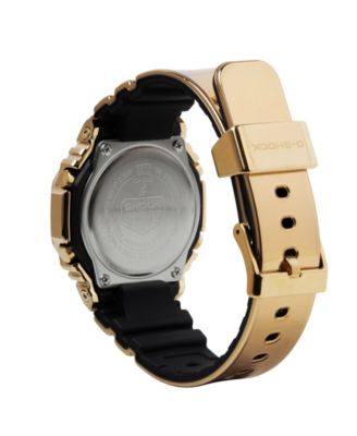 Men's Gold-Tone Silicone Watch, 44.4mm