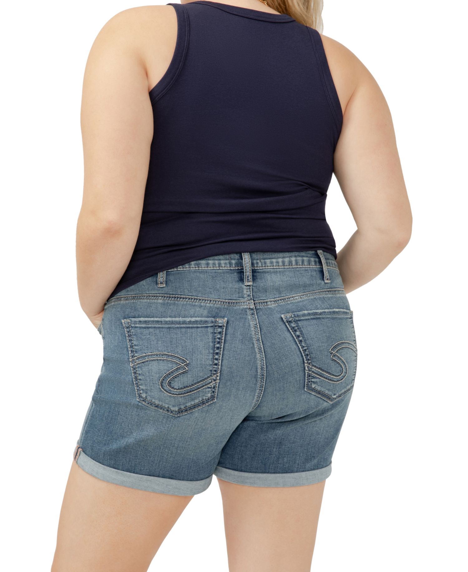 Plus Size Suki Faded Denim Shorts
