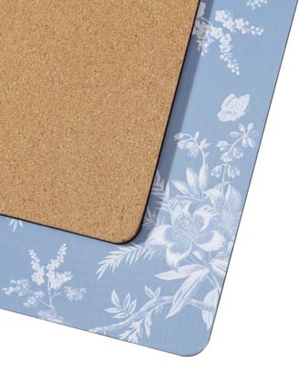 Walled Garden Cork Placemats Set of 4, 16" x 12"