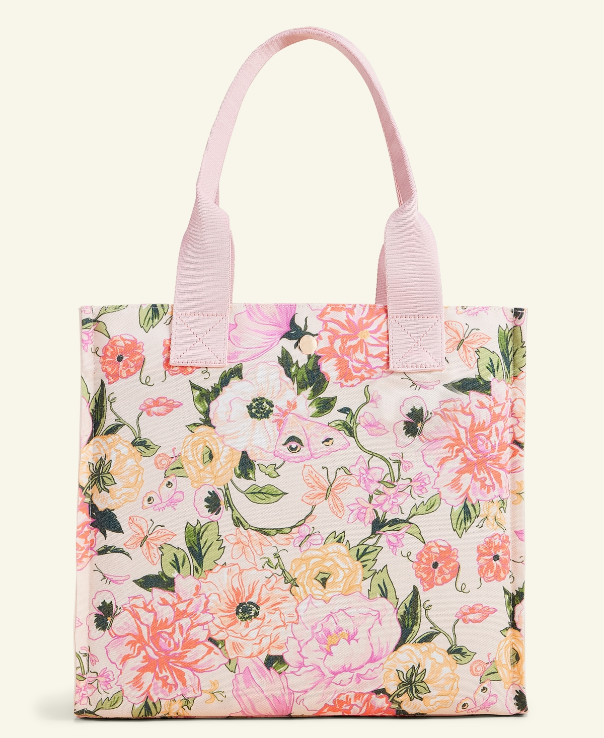 MACY'S FLOWER SHOW PRINTED CANVAS TOTE, EXCLUSIVELY AT MACY'S