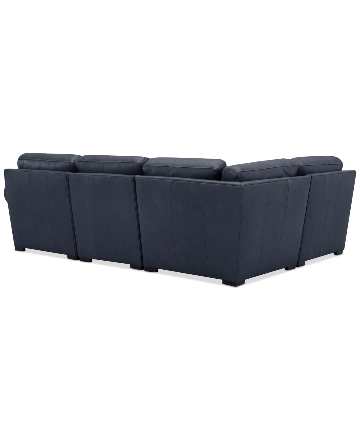 Macy's Radley Roll Arm 104" 4-pc. Leather Square Corner L Sectional, Exclusively At